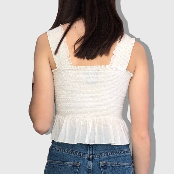 WHITE RUFFLE SHIRT - Picture 4 of 4